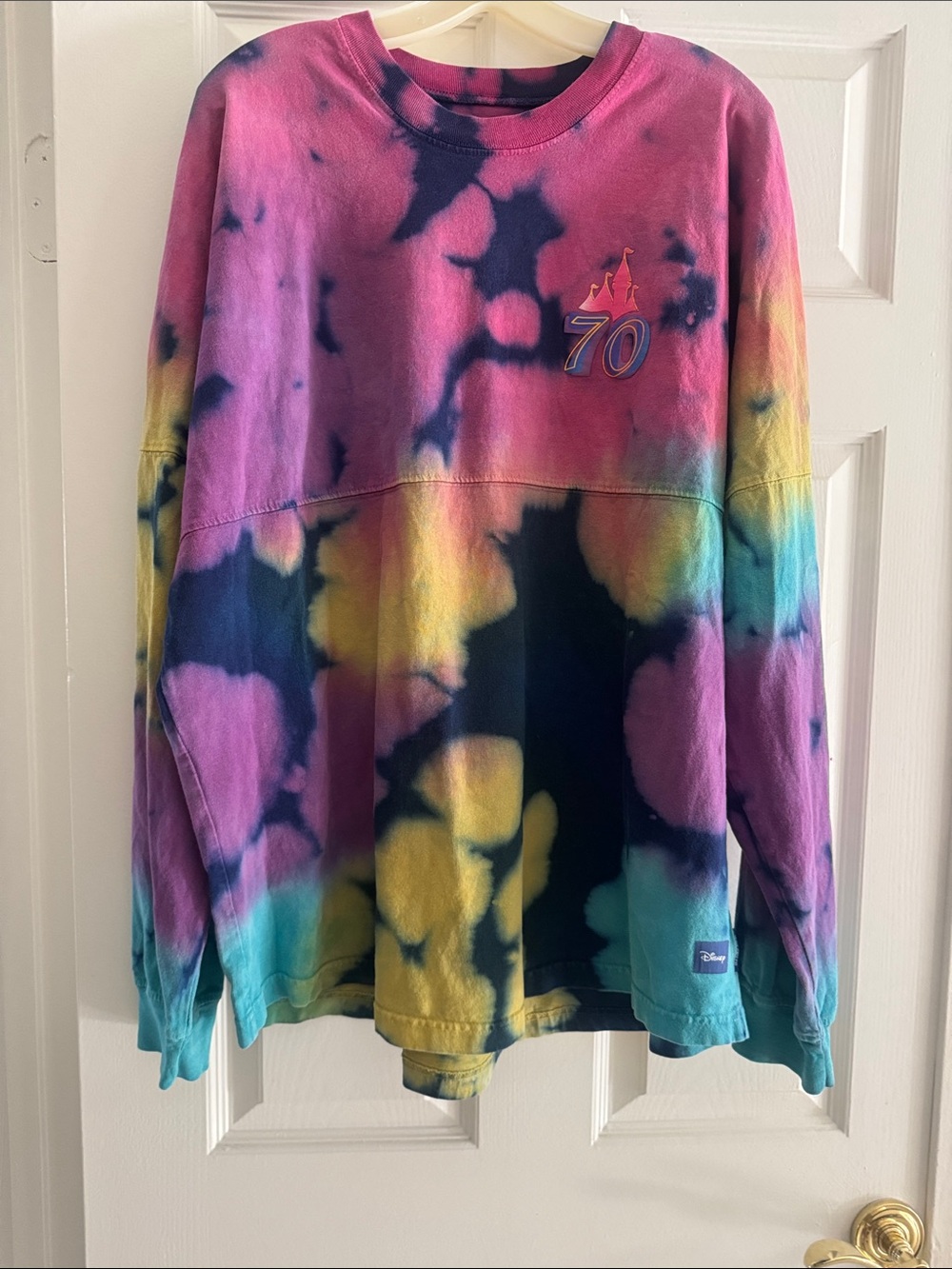 Disney 70th Tie-Dye Long Sleeve Spirit Jersey T -Shirt